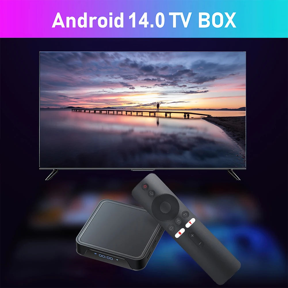 TV98 PRO ATV Smart TV Box Android 14 Allwinner H313 Quad Core 2.4G /5G Dual Wifi BT 5.2 8K HD Media Player 2G 8G Set Top Box