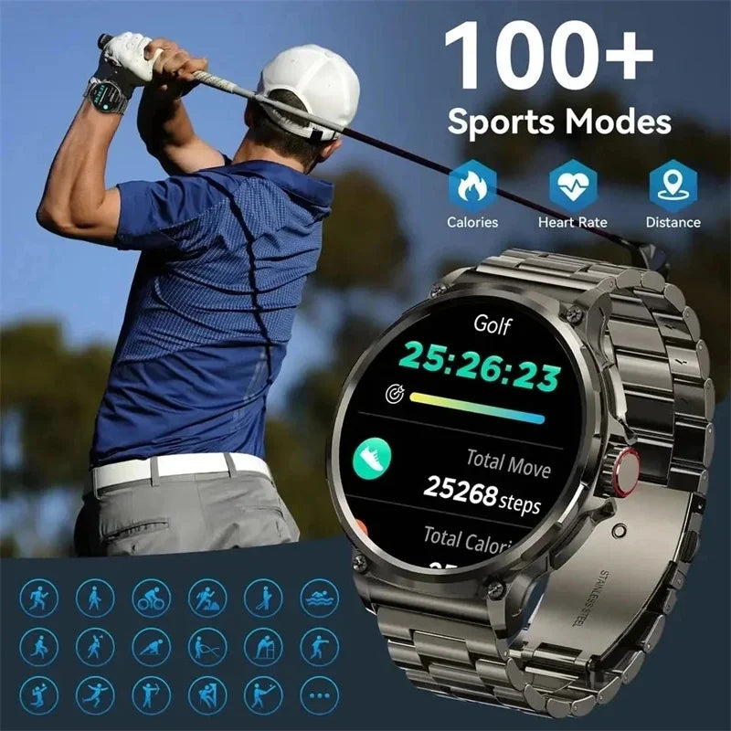 2024 New Men Smart Watch 710Mah Large Battery 1.85 Inch Ultra HD AMOLED Screen GPS                Sports Tracker Bluetooth Call Smart Watches