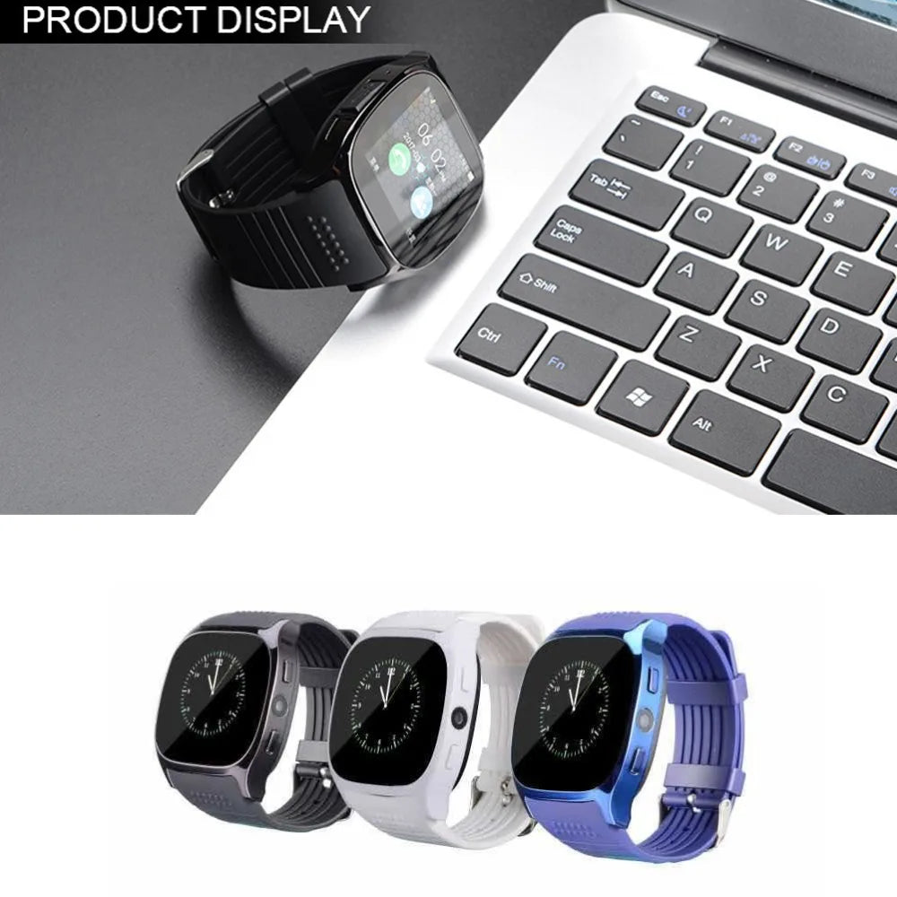 T8 V8 Bluetooth Sports Smart Watch with Camera WhatsApp Support SIM TF Card Call For Android Unisex