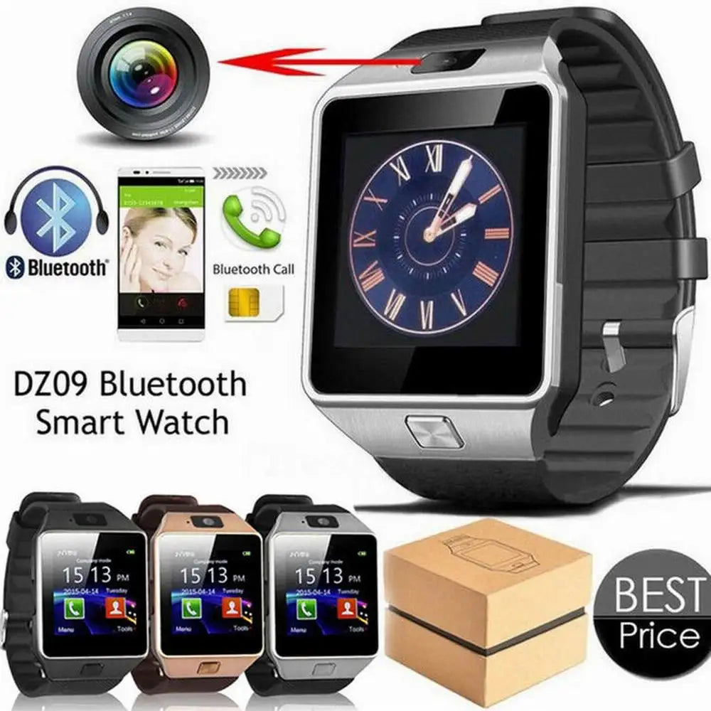 Smartwatch Smart Watch Phone with Sim Card DZ09 Q18 Call Me Sports Watches for Men Women Memory Cards Port Camera