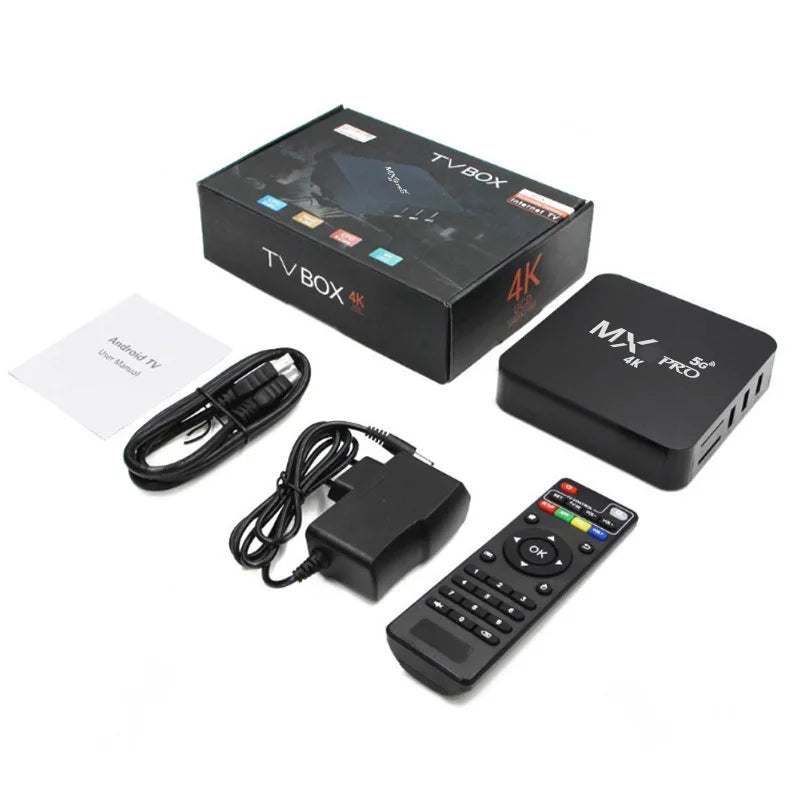 MXQ PRO 4K 5G Media Player Android TV BOX 2.4G&5G WiFi Set Top Box 1080P 1GB/8GB 2GB/16GB Smart TV Box Support Youtube USB SD